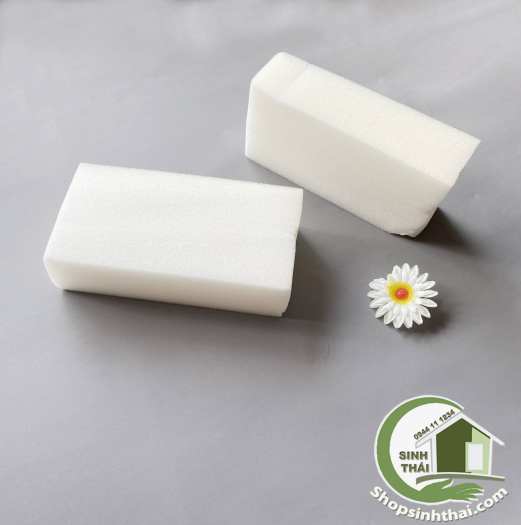 Mút xốp bọt biển lau chùi bảng lau chùi cửa kính đồ đạc mút rửa xe - cục lớn 20cm x 10cm