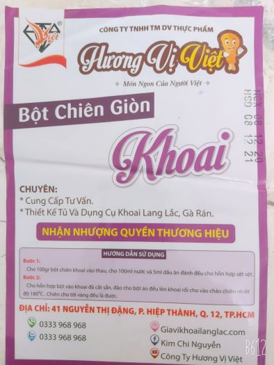 Bột chiên khoai cao cấp Hương Vị Việt