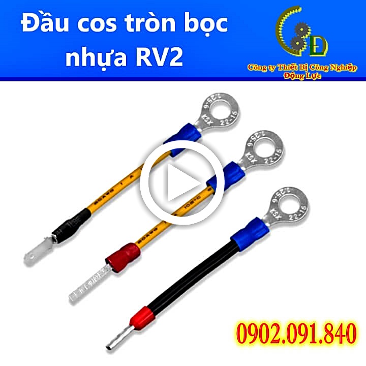 Đầu cos dây điện tròn bọc nhựa RV 1.25 100cái, Đầu cốt bấm nối dây điện 1.5mm, đầu cosse (cót) bằng đồng, đầu nối điện loại Wire Cable To Board Connectors