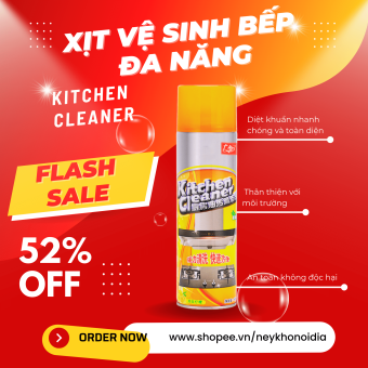 Bình xịt vệ sinh nhà bếp đa năng KITCHEN CLEANER 500ML , chai xịt vệ sinh nhà bếp