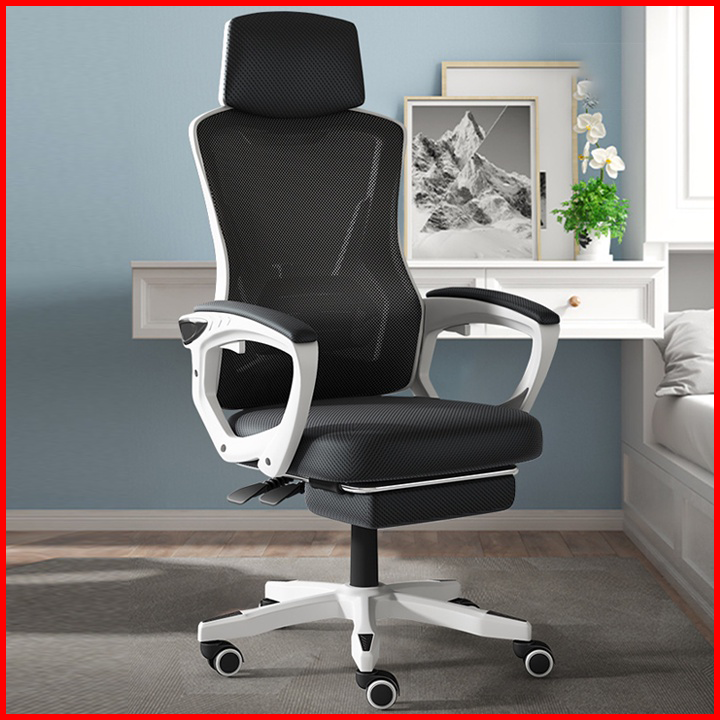 Ghế Xoay Văn Phòng Lưng Lưới Tản Nhiệt Cao Cấp Có Ngả Lưng Gác Chân Nâng Hạ, Ghế Làm Việc Tại Nhà công thái học, ghế văn phòng lưng lưới