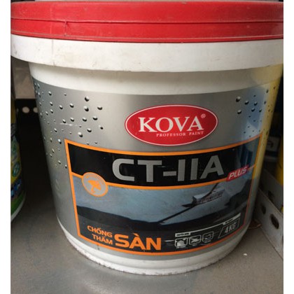 Sơn chống thấm sàn Kova CT-11A 1kg dùng cho sàn nhà sân thượng sê no bể nước sàn nhà vệ sinh bể bơi