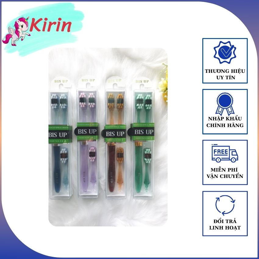 Bàn Chải Đánh Răng Người Lớn Bis Up lông mềm 3 đầu thay Nhập Khẩu Hàn Quốc