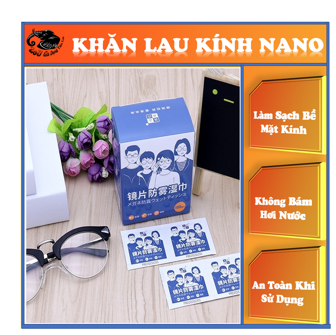 [FREESHIP] Combo 10 Cái Khăn Lau Kính Nano Chống Mờ Hơi Sương, Giấy lau kính chống bám nước, sương mù