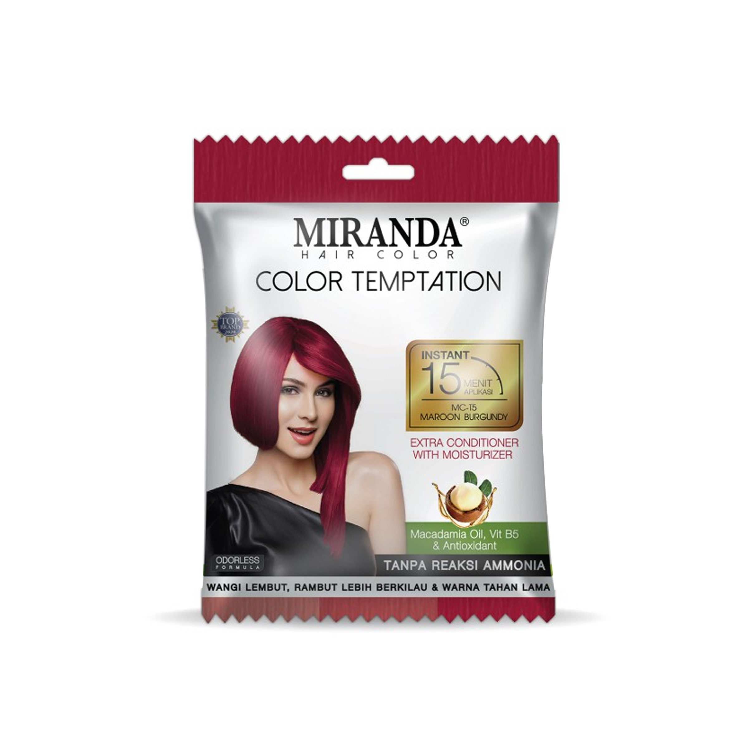 Miranda Hair Color Temptation MC T5 Maroon Burgundy 20 ml