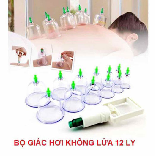 [ XẢ HÀNG ] Dụng cụ giác hơi  Cửa Hàng Bán Thiết Bị Y Tế Bộ Giác Hơi chân không - Bộ Dụng Cụ Giác Hơi 12 Ly Không Dùng Lửa Duy Thành Giác Hơi Ngay Tại Nhà Tiện Lợi