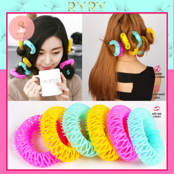 Bộ 6 lô uốn tóc xoăn lò xo Hàn Quốc - Tạo sóng vừa