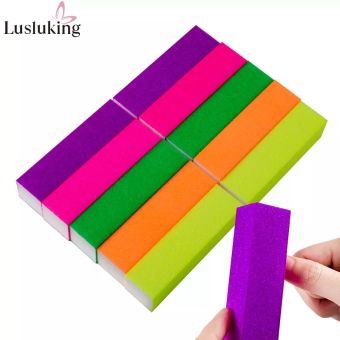 Mút Đánh Bóng Đầu Móng Nghệ Thuật Huỳnh Quang 5 Màu Gel Đánh Bóng Móng Dụng Cụ Làm Móng UV Tự Làm