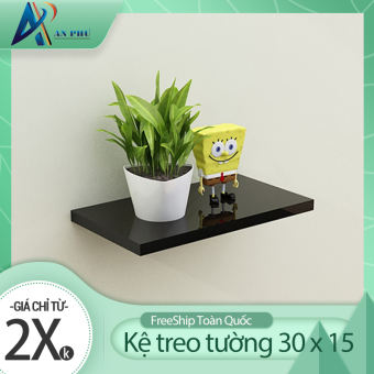Kệ Gỗ Treo Tường 1 Thanh Ngang Dài 30cm x Sâu 13cm