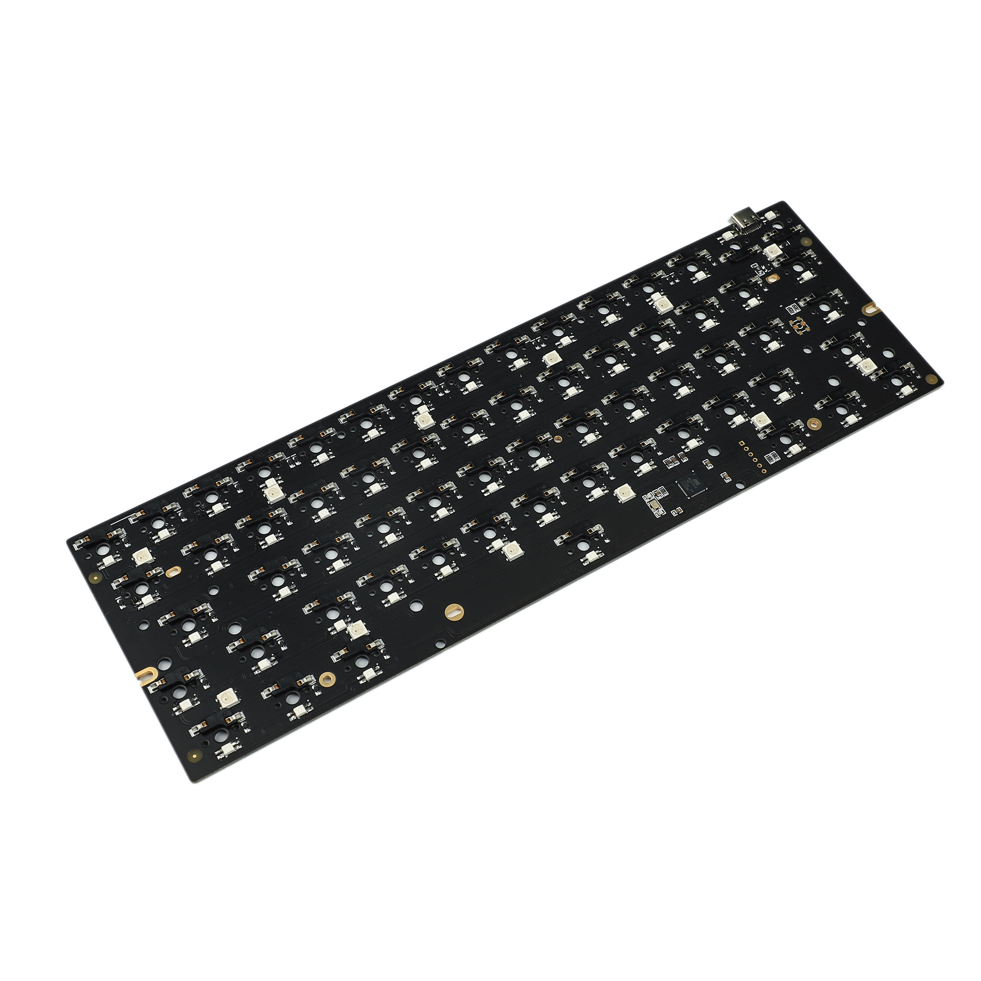 YMDK GH60 HHKB Phong Cách Oni Hot Swappable Cả Hai Công Tắc Underglow RGB Thông Qua PCB Lập Trình Tương Thích Với Tokyo 60