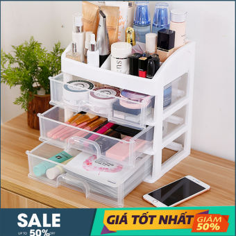 Kệ đựng đồ trang điểm 4 tầng-Kệ mỹ phẩm 4 tầng cao cấp- Kệ tủ đựng mỹ phẩm đồ trang điểm mini trong suốt 4 tầng-Kệ đựng mỹ phẩm 4 tầng tiết kiệm không gian