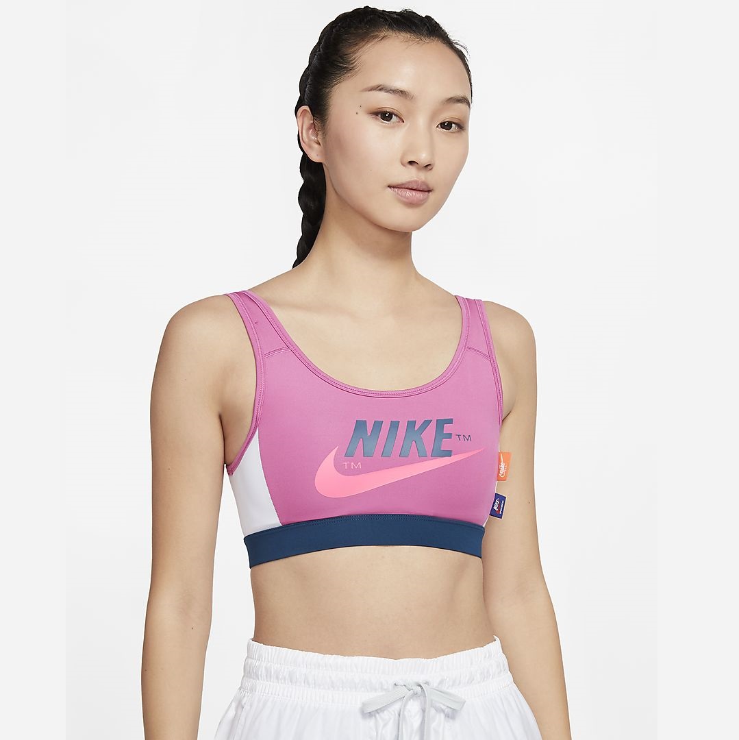 nike training icon clash indy toggle bra in pink