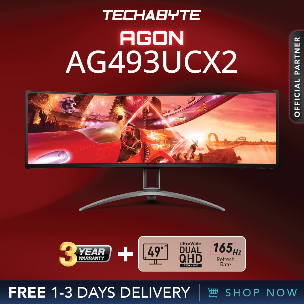 AOC AGON 49 Dual-QHD 165Hz 1MS HDR Curved Gaming Monitor