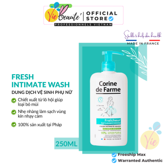 Dung Dịch Vệ Sinh Phụ Nữ Corine de Farme FRESH INTIMATE WASH 250ml