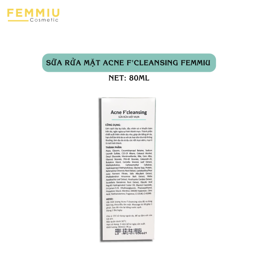 Sữa Rửa Mặt Cho Da Mụn Femmiu 80ml - Chính Hãng Femmiu