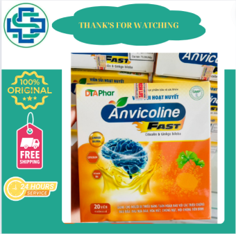 Viên sủi Hoạt Huyết Anvicoline Fast - Hỗ trợ hoạt huyết dưỡng não, đau đầu, chóng mặt