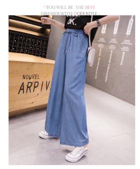 QUẦN DENIM ỐNG SUÔNG LƯNG THUN