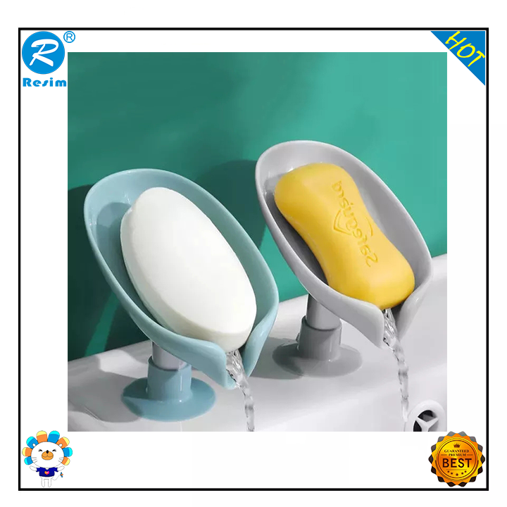Resim Soap Box Sink Soap Drain Holder Tray Plastic Creative Sponge Cleaning Brush Drying Case Bathroom Leaf Shape Rack ราคา 27 บาท*ส่งฟรี