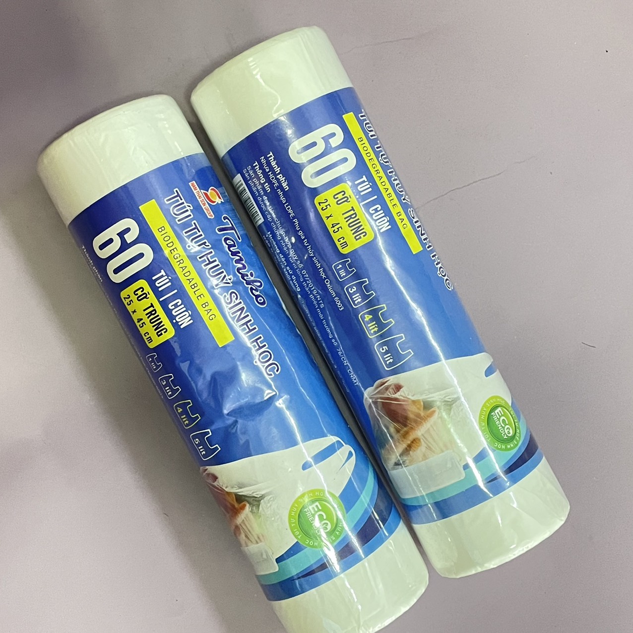 Lốc 2 cuộn túi đựng thực phẩm có quai - 500gr/cuộn