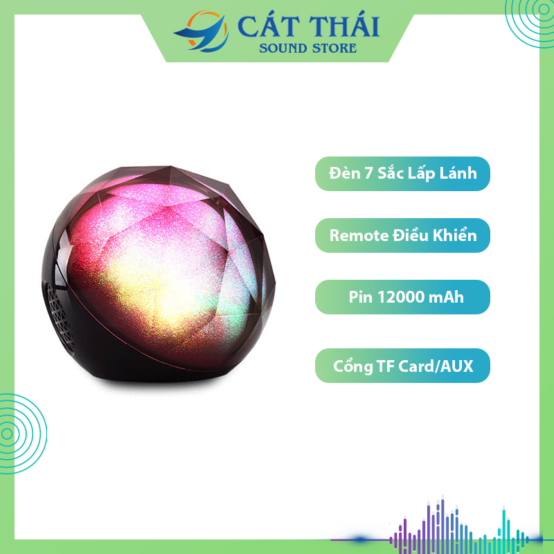 [TẶNG kèm giá đỡ] Loa bluetooth 7 màu Cát Thái  Màu sắc có thể thay đổi âm thanh mạnh chất lượng âm thanh tốt đọc được thẻ nhớthời trang tiện cầm theothiết bị hỗ trợđèn đêm