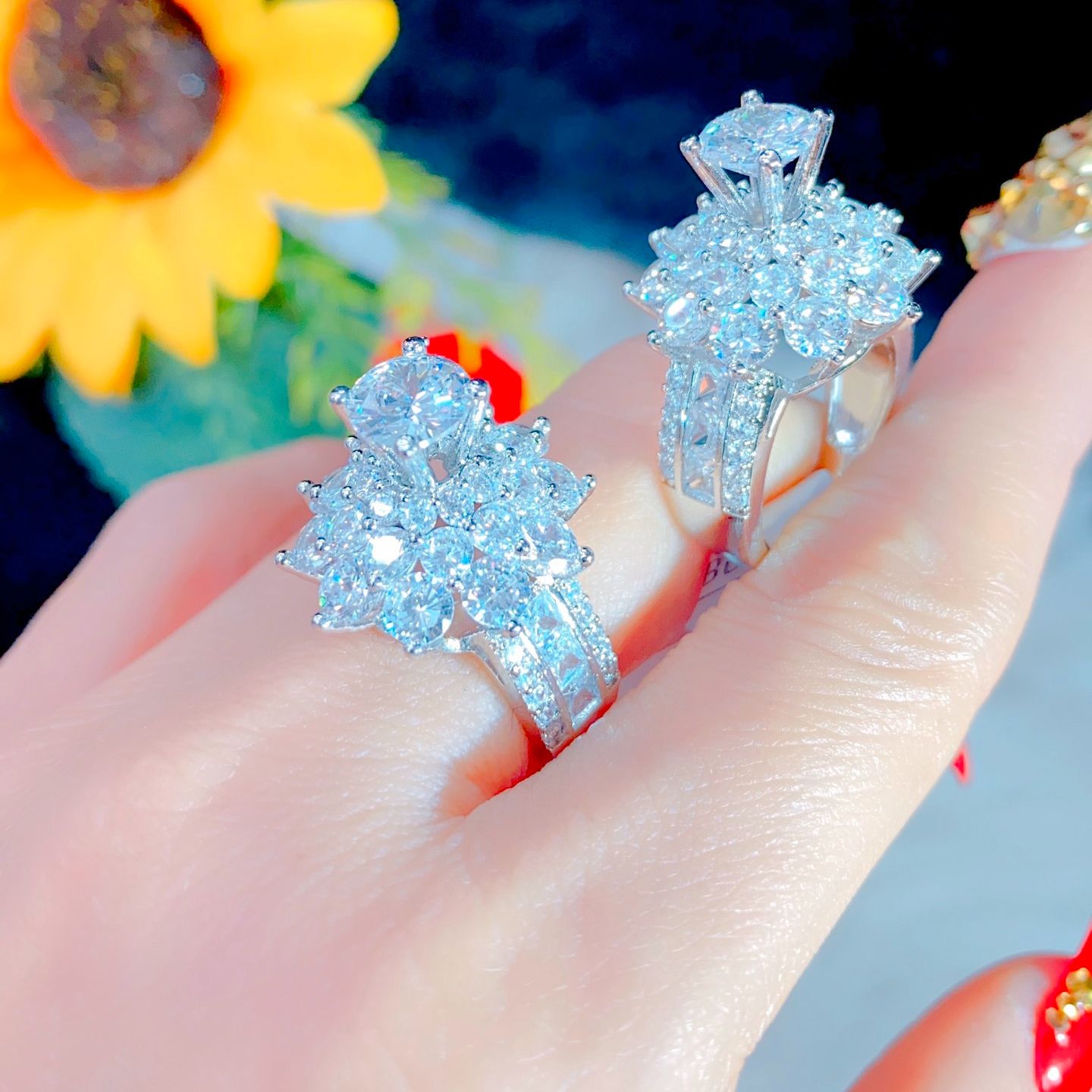 Nhẫn nữ hoa tuyết - Juri Shop N317221 - Chất Liệu Lõi Bạc Pha Cao Cấp - Cam Kết Không Đen Không Dị Ứng | nhẫn nữ bạc cá tính nhẫn nữ bạc thái nhẫn bạc nữ cao cấp nhẫn bạc cho nữ đẹp nhẫn bạc dành cho nữ nhẫn bạc nữ
