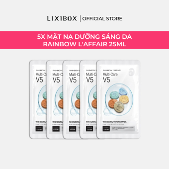 Combo 5 Mặt Nạ Dưỡng Trắng Rainbow L'Affair Multi-Care V5 Whitening Vitamin 25ml