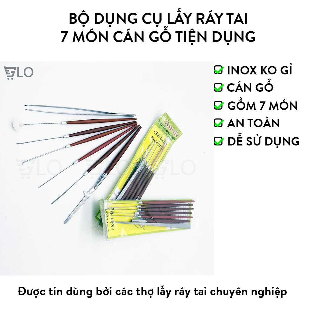 Bộ dụng cụ lấy ráy tai 7 món tiện dụng