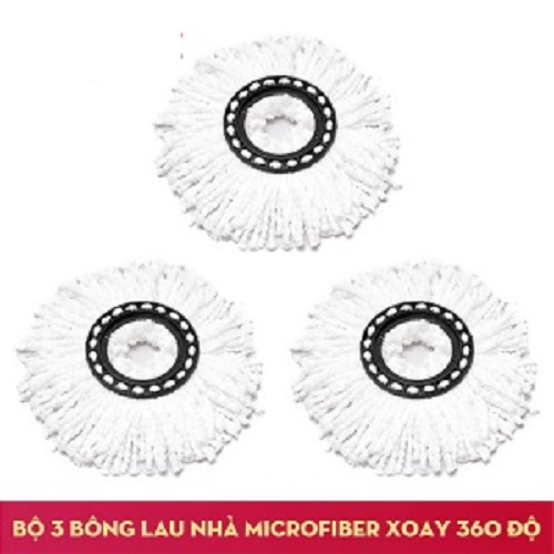 Combo 3 bông lau nhà cho cây lau 360 độ - Bông lau nhà loại dày siêu bền, siêu thấm hút