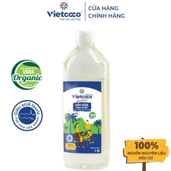 Dầu Dừa Nguyên Chất tinh Khiết Organic Vietcoco Chai Pet 1000ml