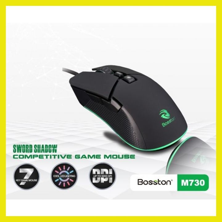 Chuột máy vi tính gaming led rgb có dây bosston m730 chuột pc laptop mouse chuyên game