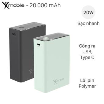 Pin sạc dự phòng Polymer 20000mAh Type C PD QC3.0 20W Xmobile DS223B ( Like New )