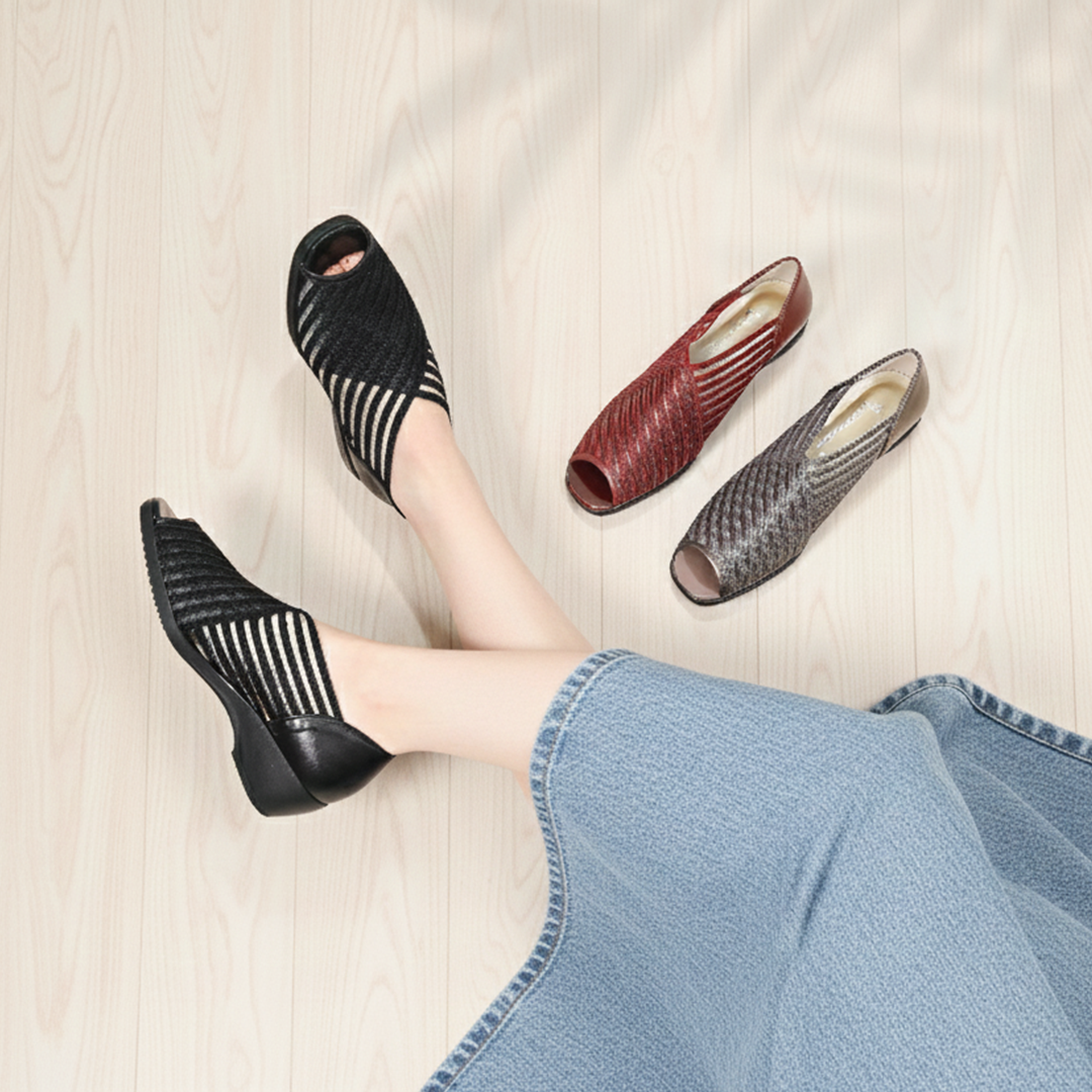 COCORO Japanese Shoes Store] COCORO 3087 Stable Heel Crystal Glass