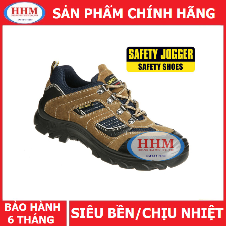 Giày bảo hộ cao cấp Safety Jogger X2020P - Vỏ ngoài: vải bố + da thật, Lót EVA thích hợp công trường, hầm mổ, nhà máy