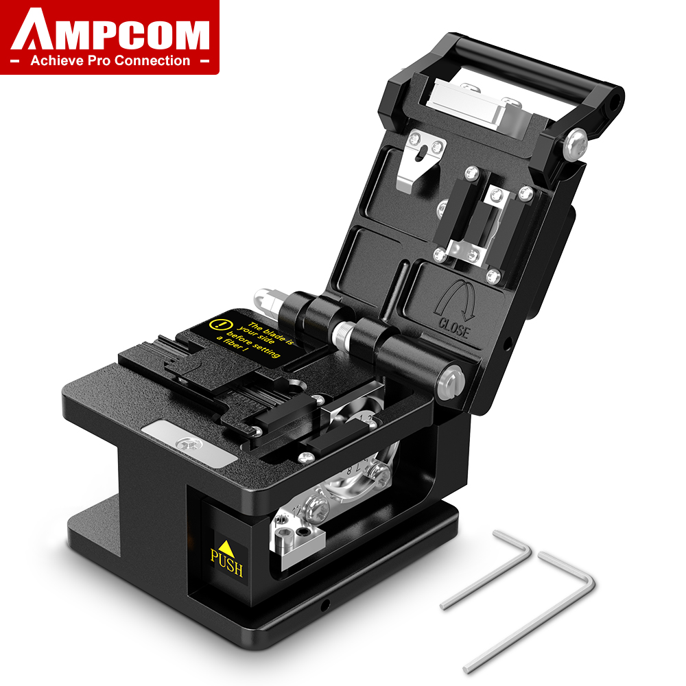AMPCOM Fiber Cleaver,fiber Optic Tools FTTH High Precision Cable Cutter All Metal Body 12 Surface Blade With Bag WAM-60S ราคา 160 บาท*ส่งฟรี
