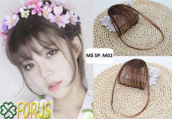 Tóc giả mái thưa mai thẳng M02, màu [nâu vàng 2/30] tóc giả nữ