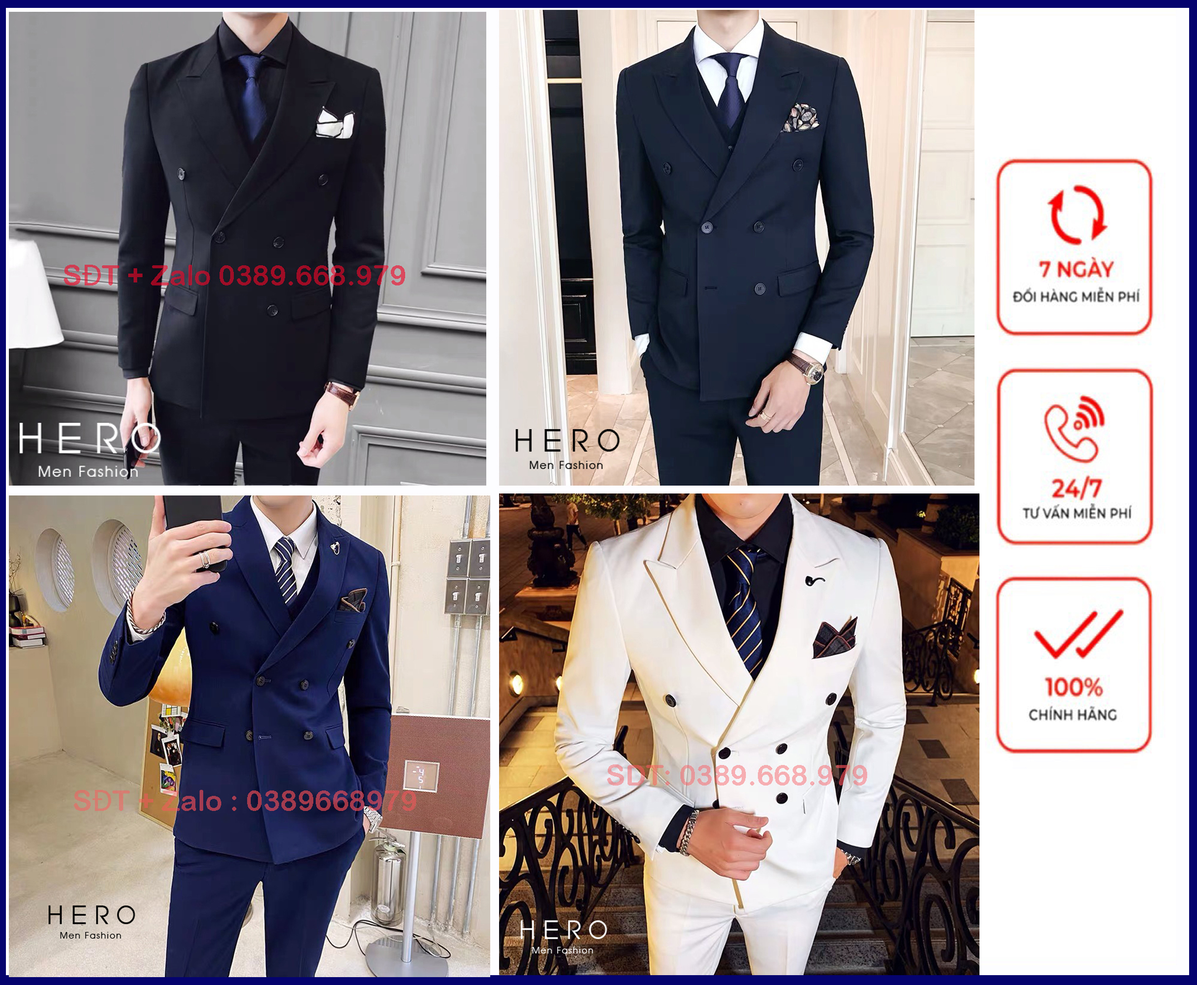 Bộ Vest Nam Hàn Quốc 6 Cúc, Bộ Suit Nam Cao cấp 6 Cúc ( Vải siêu xịn 2 lớp )