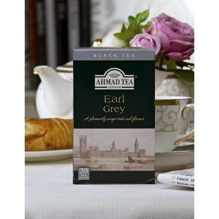 Trà Túi Lọc Earl Grey - Trà Bá Tước hộp giấy túi lọc bao thiếc 40g (20 túi x 2g)
