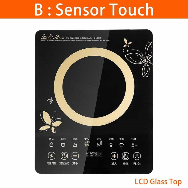 Bếp từ, bếp từ đơn, bếp điện từ đơn, bếp điện từ cảm ứng mặt kính, bếp từ cảm ứng, bếp điện từ Công suất 2000w đa chức năng Phiên bản tiếng Anh - Bảo hành điện tử 6 tháng lỗi 1 đổi 1