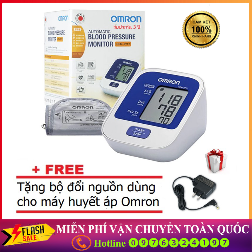 [ Tặng Bộ Đổi Nguồn ] máy huyết áp omron , Máy Đo Huyết Áp Bắp Tay Tự Động - Chính Hãng từ Nhật Bản Sử dụng công nghệ LTEELIENSE cho kết quả chính xác 99%.