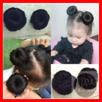 Búi tóc giả cho bé - Búi tóc natra loại đẹp cho bé gái [ Gía 1 chiếc ]