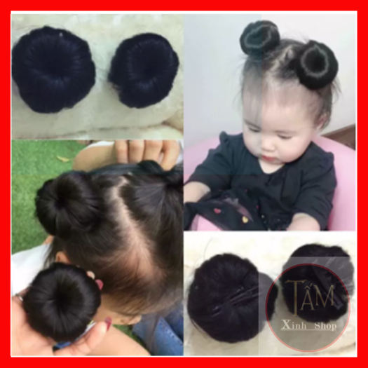 Búi tóc giả cho bé - Búi tóc natra loại đẹp cho bé gái [ Gía 1 chiếc ]