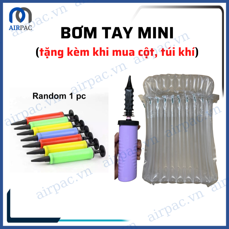 Bơm tay mini bơm bóng bay, bơm cột khí chống sốc