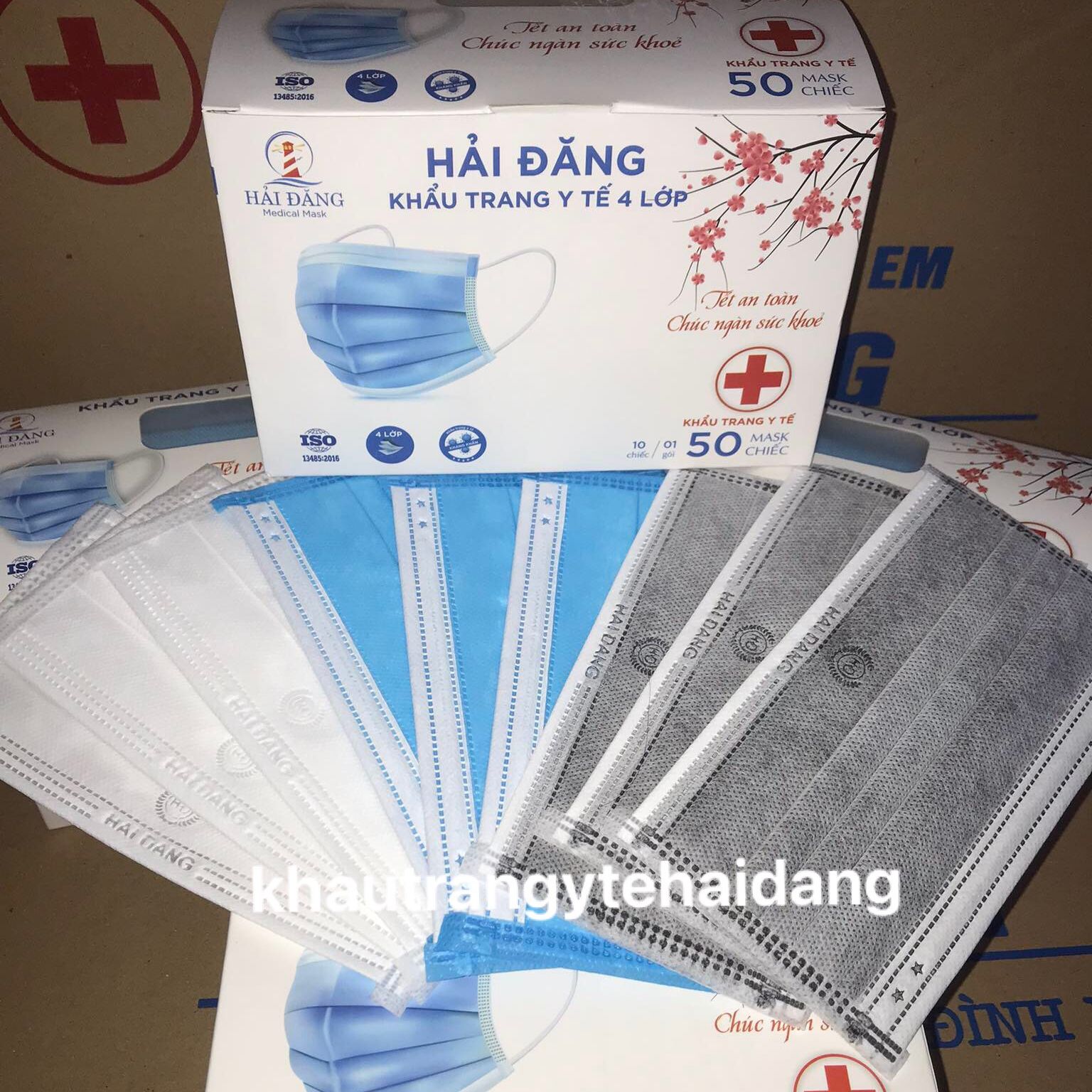 Khẩu trang y tế Hải Đăng - Khẩu trang y tế kháng khuẩn 4 lớp