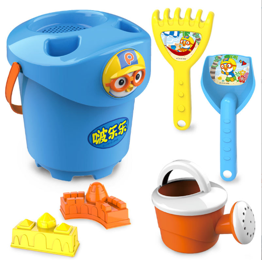 Bộ xúc cát Poporo chất liệu an toàn và đáng yêu cho bé – Bộ 6 món