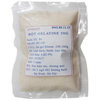 Bột gelatine Bỉ túi làm đông bánh, làm sữa chua dẻo tại nhà, đông bánh dễ dàng, làm thạch các loại Zjnmart