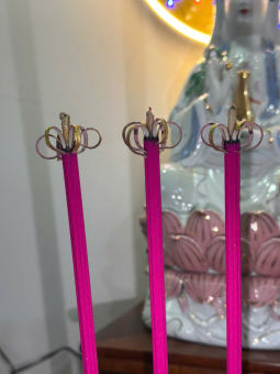 Nhang Nở Hoa Phú Quý 6 cánh 40cm Tài Lộc (Bó 18 Cây) đỏ đậm