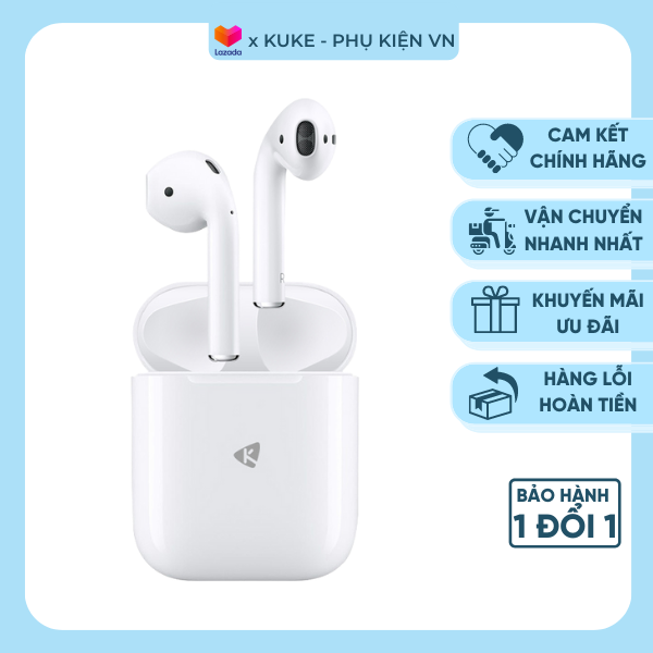 Tai nghe bluetooth 2 tai tai nghe kuke tws2 thiết kế nhỏ gọn, âm thanh rõ nét