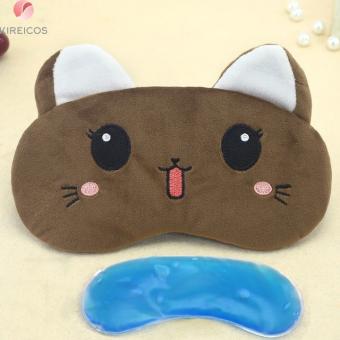Bịt Mắt Ngủ Miếng Che Mắt Ngủ Mèo Cười Có Túi Gel