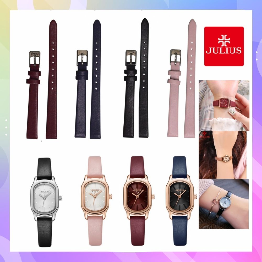 Dây da đồng hồ Size 10 , dây đồng hồ nữ chính hãng Julius , cao cấp, mềm mại