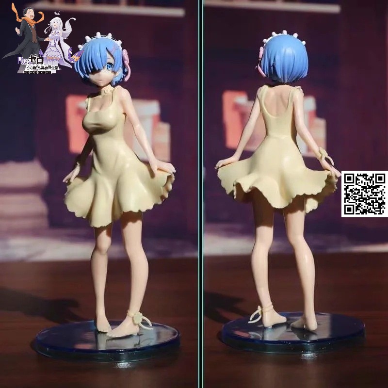 Mô hình nữ Rem hồn nhiên gợi cảm váy vàng hoạt hình Re Zero Figure Nhật